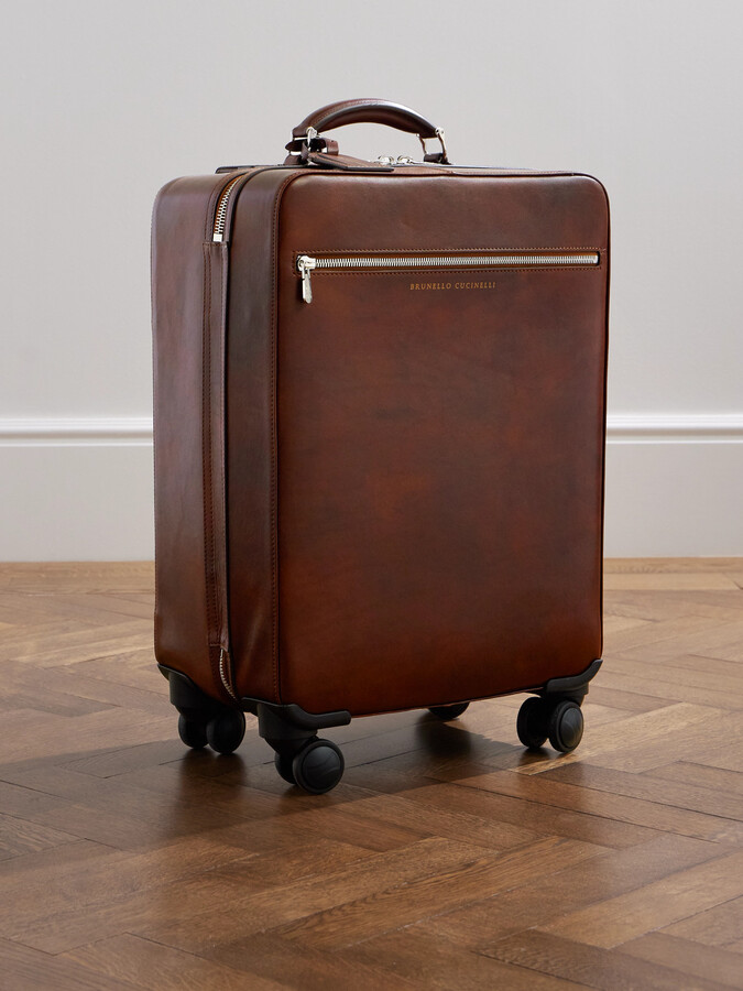 Full-Grain Leather Carry-On Suitcase