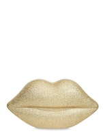Thumbnail for your product : Lulu Guinness Glittery Lips Perspex Clutch