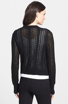 Thumbnail for your product : Anne Klein Notch Collar Pointelle Cardigan (Petite)