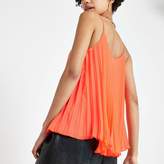 Thumbnail for your product : River Island Coral pleated cami top