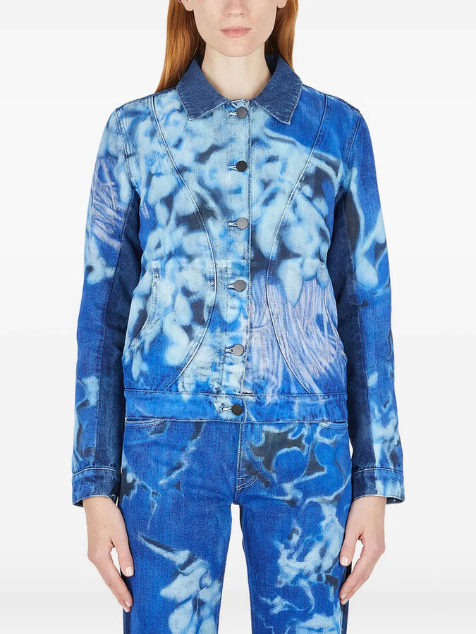 Paula Canovas Del Vas Graphic-Motif Denim Jacket