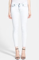 Thumbnail for your product : Mother 'The Looker' Frayed Bleached Skinny Jeans (Out of the Box)