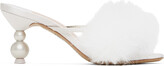 Thumbnail for your product : Sophia Webster Off-White Delicia Marabou Heeled Sandals