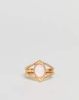 Thumbnail for your product : ASOS Curve DESIGN Curve exclusive pack of 6 vintage style rings in gold