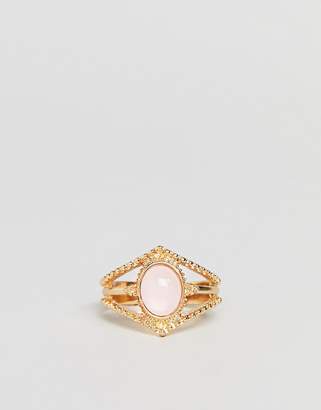 ASOS Curve DESIGN Curve exclusive pack of 6 vintage style rings in gold
