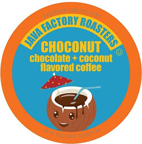 Java Factory Roasters Java Factory Coffee Pods for Keurig Chocolate and Coconut Flavor