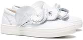 Thumbnail for your product : Sophia Webster white Soleil Adele ruffle leather sneakers