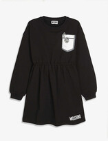 Thumbnail for your product : Moschino Safety pin-print cotton sweatshirt dress 4-14 years