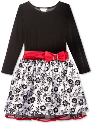 Bonnie Jean Velvet Drop-Waist Holiday Dress, Toddler Girls & Little Girls (2T-6X)