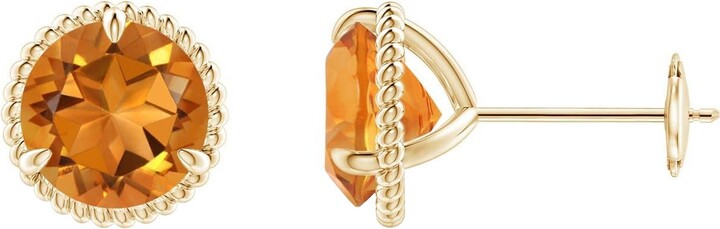 ANGARA INC. Angara Natural Claw-set 2.5 Ct Citrine Martini Stud Earrings In 14k Solid Gold
