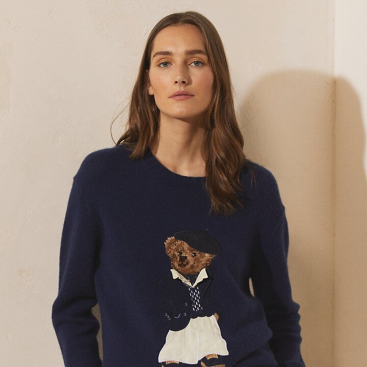 Ralph Lauren Collection Ralph Lauren Deauville Polo Bear Cashmere Sweater -  ShopStyle