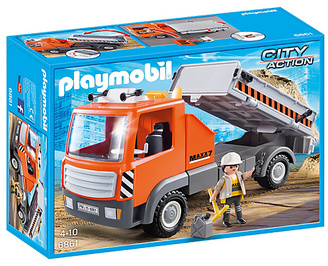 Playmobil 6861 City Action Flatbed Workman's Truck
