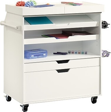 Sauder Craft Pro Series Craft Cart, White (417047)