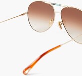 Thumbnail for your product : Chloé Sunglasses Ulys Aviator Metal Sunglasses - Brown Multi