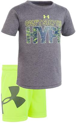 Under Armour Baby Boy I Can't Stop The Hype" Graphic Tee & Shorts Set