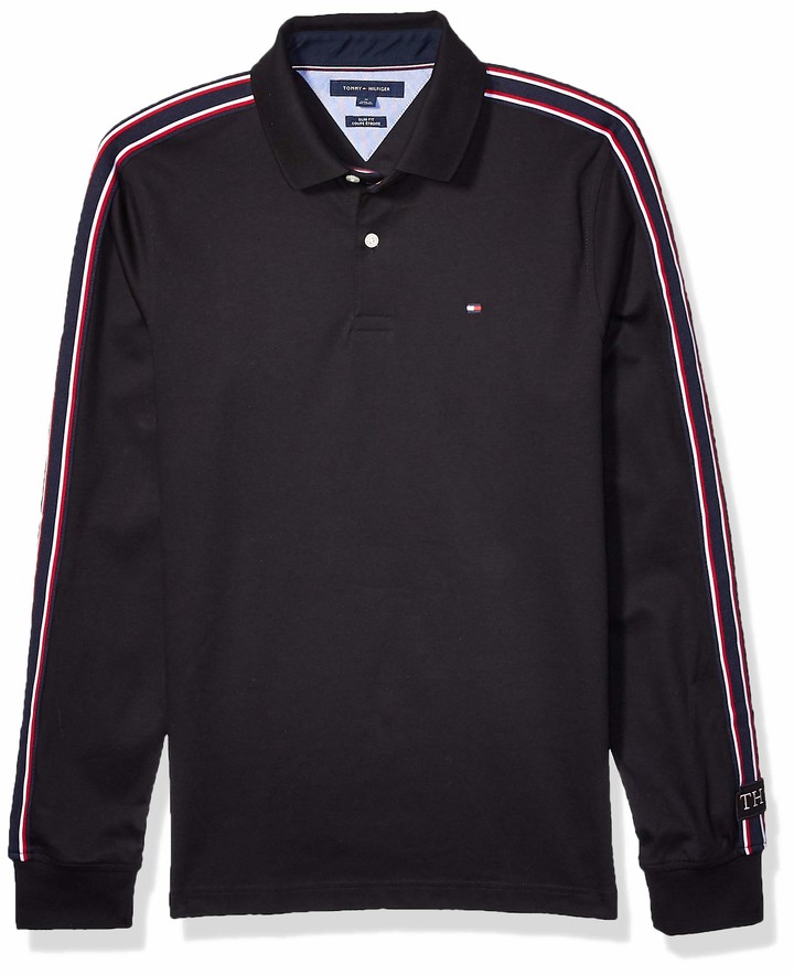 mens tommy hilfiger long sleeve polo
