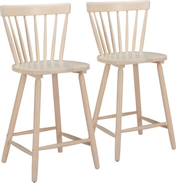 Hokku Designs Counter Stool Modern Kitchen Island Seating Tall Chairs Durable Wooden Stools Set Of 2