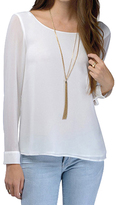 Thumbnail for your product : Backless Chiffon White Blouse