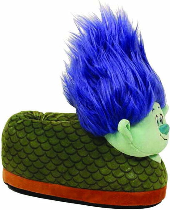 2115-4 – DreamWorks Trolls – Branch Slippers – X-Large – Happy Feet Mens and Womens Slippers