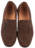 Thumbnail for your product : John Lobb Suede Penny Loafers