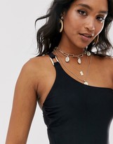 Thumbnail for your product : Pour Moi? Pour Moi one shoulder control swimsuit in black