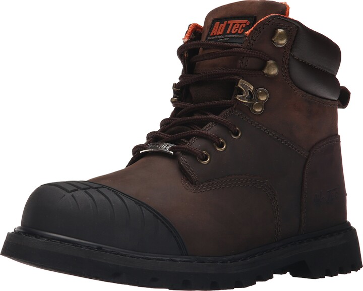 Adtec Womens Work Boots 9 Steel Toe Logger Brown, Numeric_7_Point_5