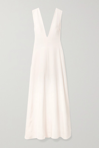 michael lo sordo silk satin maxi dress