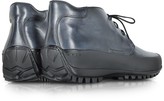 Thumbnail for your product : Pakerson Smoke Blue Leather Ankle Boot w/Rubber Sole