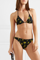 Thumbnail for your product : Ganni Floral-print Triangle Bikini Top