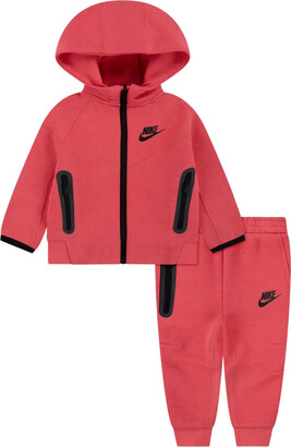 nike grey and pink tracksuit
