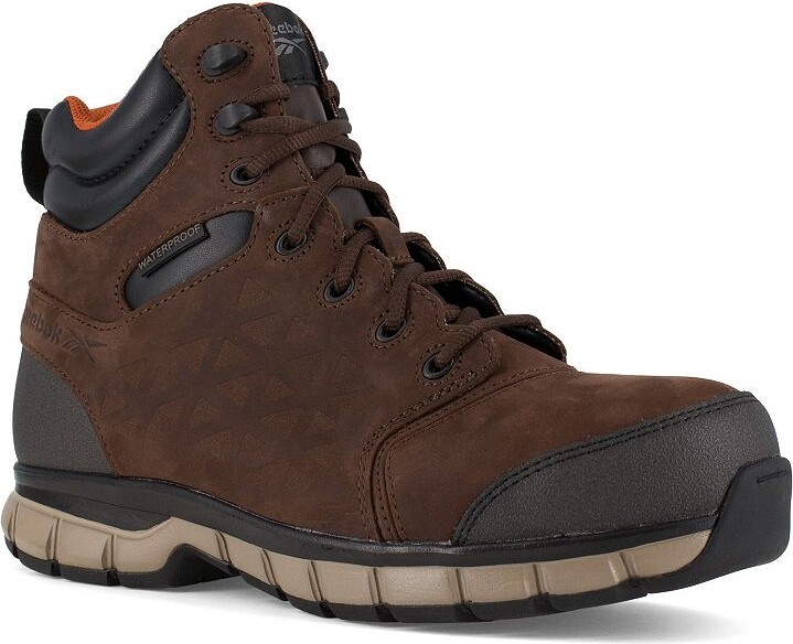 Work Men's Leather Sublite Cushion Waterproof Composite Toe Boots