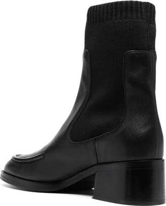 See by Chloe Round-Toe Mid-Heel Ankle Boots
