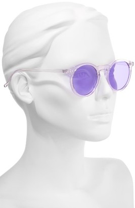 BP Women's 49Mm Round Sunglasses - Clear/ Purple