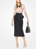 Thumbnail for your product : Michael Kors Collection Satin and Wool Broadcloth Peplum Skirt
