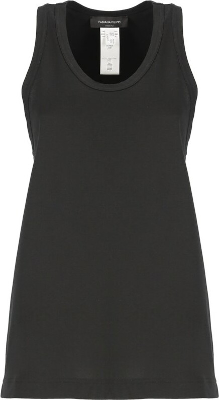 Fabiana Filippi Contrast-Panel Jersey Tank Top