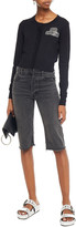 Thumbnail for your product : Love Moschino Cropped Crystal-embellished Cotton And Modal-blend Cardigan