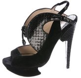 Thumbnail for your product : Nicholas Kirkwood Snakeskin Cutout Sandals