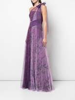 Thumbnail for your product : Marchesa Notte floral pleated gown