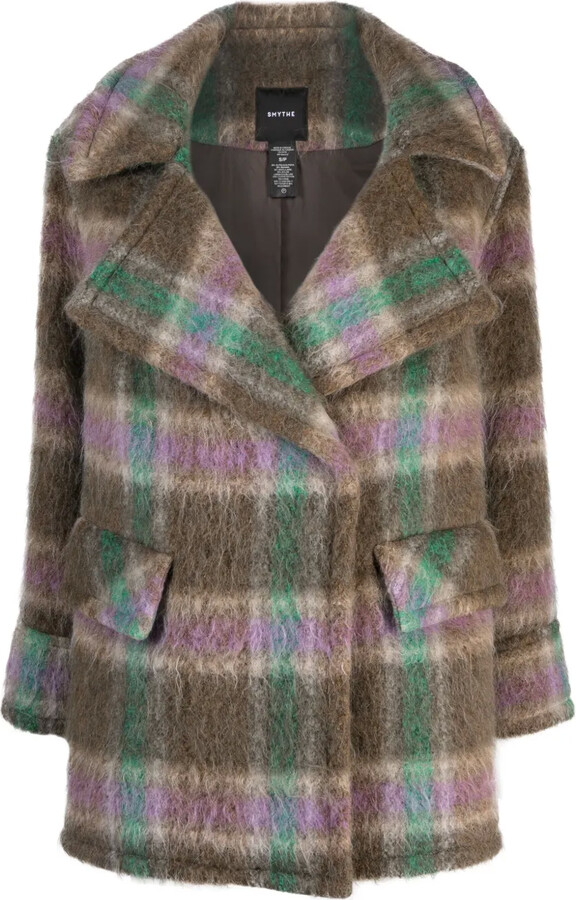 Smythe Blanket Car plaid-check double-breasted coat