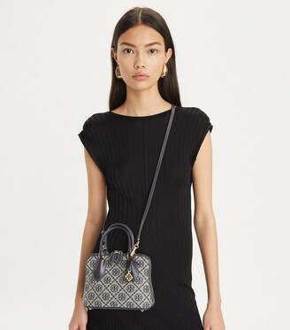 Tory Burch Mini T Monogram Jacquard Swing Satchel - ShopStyle