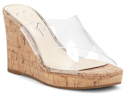 clear wedge sandals women's shoes