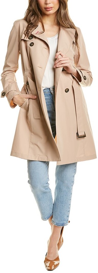 Cinzia Rocca Icons Double-Breasted Trench Coat - ShopStyle