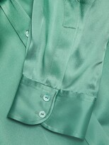 Thumbnail for your product : L'Agence Dani Three-Quarter Sleeve Silk Blouse