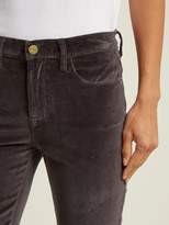 Thumbnail for your product : Frame Le Velveteen Cotton Blend Velvet Jeans - Womens - Grey