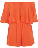 Thumbnail for your product : Alice + Olivia Alivia Off-The-Shoulder Layered Gauze Playsuit