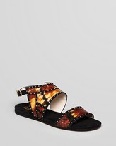 Thumbnail for your product : House Of Harlow Flat Sandals - Abra Tie Dye Snake