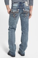 Thumbnail for your product : Rock Revival 'Edwin' Straight Leg Jeans (Medium Blue)