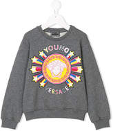 Thumbnail for your product : Versace logo star burst print sweatshirt