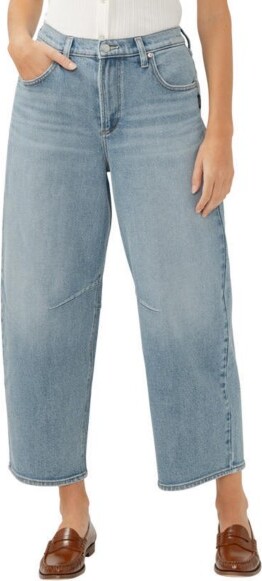 Silver Jeans Co. Women's Relaxed Fit Barrel Jeans Indigo 278 27 28