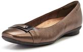 Thumbnail for your product : Clarks Candra Glare Flat Wider Fit Leather Shoes